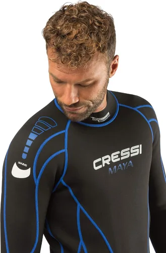 Vista 6 de Cressi Traje de buceo completo para hombre y mujer de 0.098 in en neopreno de alta elasticidad premium - Maya: diseñado en Italia