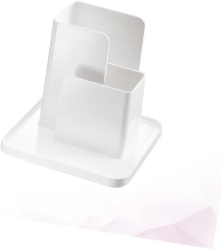 Vista 6 de Cabilock Para el caso del teléfono del hogar del escritorio Caddy Control Contenedor de control remoto blanco multifuncional Compartimento