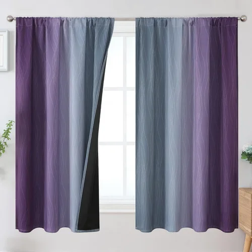 Vista 71 de Estelar Textiler Cortinas oscurecedoras beige y blanco grisáceo de 45 pulgadas de largo, cortinas graduadas con bloqueo de luz para baño, cortinas