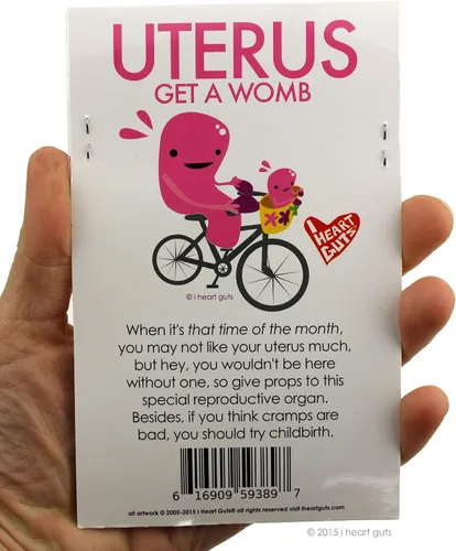 Vista 5 de I Heart Guts Bunch of Uterus Stickers – Paquete de 15 calcomanías de vinilo para útero para concientización sobre la endometriosis, apoyo a