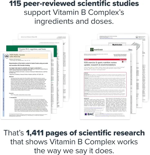 Vista 3 de LEGION Complejo de vitamina B (120 cápsulas) – Complejo de vitamina B con colina e inositol apoya el estado de ánimo y la función hepática