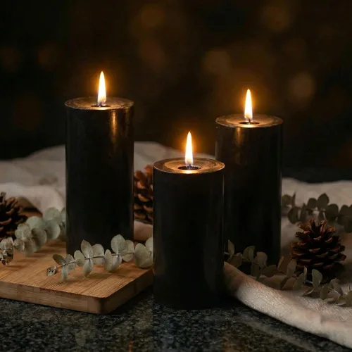 Vista 65 de Richland® Juego de 20 velas de pilar de 2 x 3 pulgadas, color marfil sin perfume
