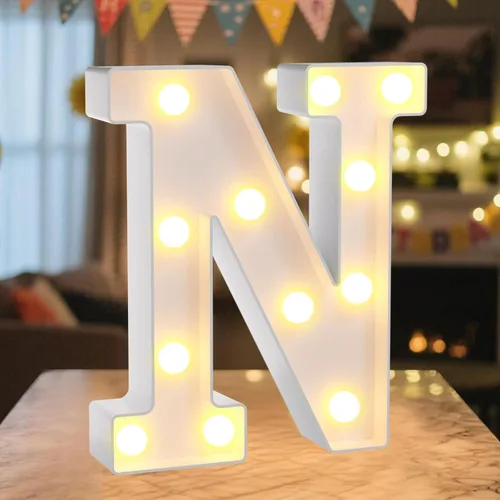 Vista 53 de Letrero LED de Marquee con Letras Iluminadas - Letras Iluminadas del Alfabeto para Cumpleaños, Graduación, Decoración de Pared y Mesa en Bares