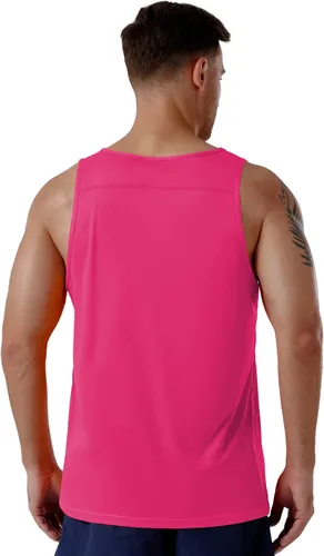 Vista 2 de CQC Camisetas sin mangas para hombre gimnasio entrenamiento correr secado rápido camiseta sin mangas para playa natación muscular atlética
