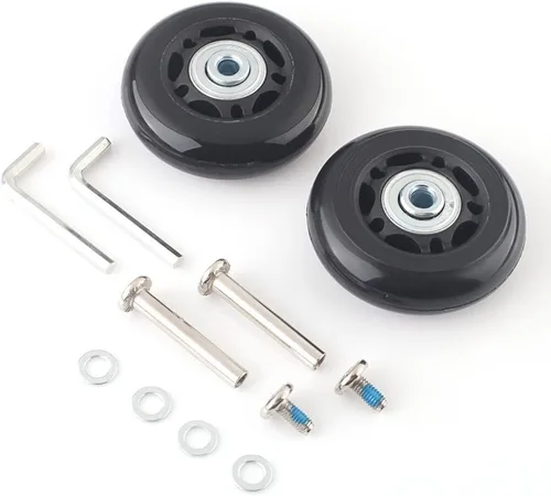 Vista 9 de F-BER Kit de reemplazo de ruedas de equipaje para maleta, ruedas OD40-2.520 in, ABEC 608zz, juego de 2
