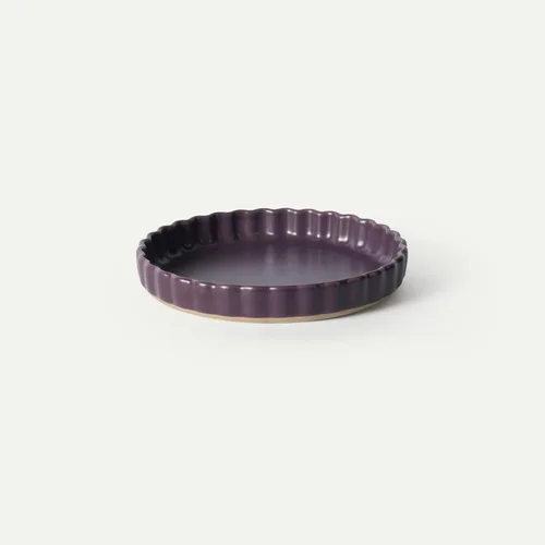 Vista 15 de MORA Molde de cerámica para tartas, fuente grande de porcelana de 9.5 pulgadas para tartas, quiche, pastel, flan, etc. Borde acanalado con volantes