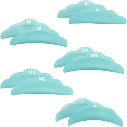 Vista 5 de Almohadillas elevadoras de pestañas, almohadillas elevadoras de pestañas, varillas de permanente, levantamiento de pestañas en casa, 10 almohadillas
