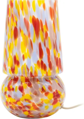 Vista 9 de Lámpara de mesa de cristal de seta de 9.8 ″, lámpara de mesa moderna Confeti Pastel