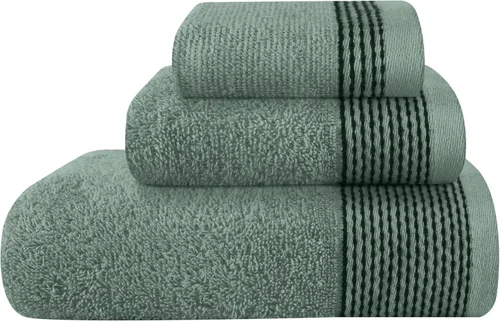 Vista 10 de Belizzi Home Juego de 3 toallas de algodón ultra suave, contiene una toalla de baño de 28 x 55 pulgadas, una toalla de mano de 16 x 24 pulgadas y un