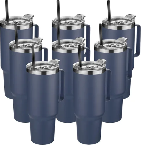Vista 27 de Hasle Outfitters - Vaso de acero inoxidable de 40 onzas con asa, juego de vasos térmicos aislados al vacío, taza de viaje reutilizable de doble