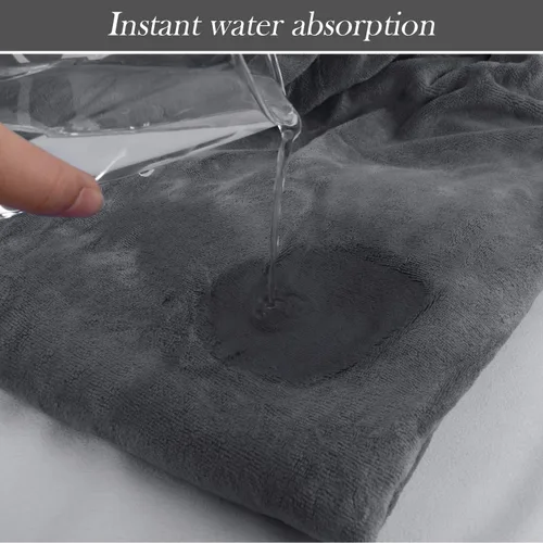 Vista 4 de SINLAND Toalla Envolvente de Baño de Microfibra para Hombre Absorbente de Agua de Secado Rápido para Spa Sauna Toalla Envolvente con Cierre