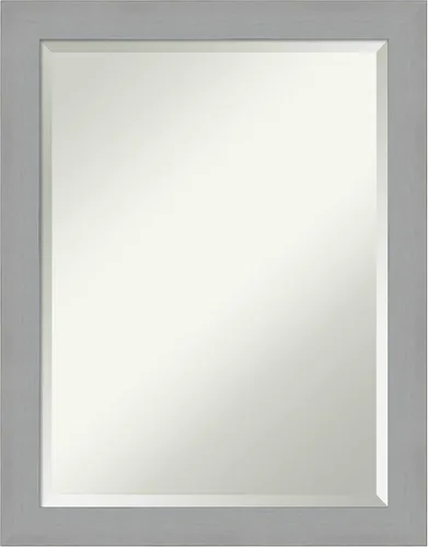 Vista 14 de Amanti Art Espejo de pared negro de 24 x 20 pulgadas, espejo de baño rectangular negro cepillado para decoración de pared de sala de estar, marco