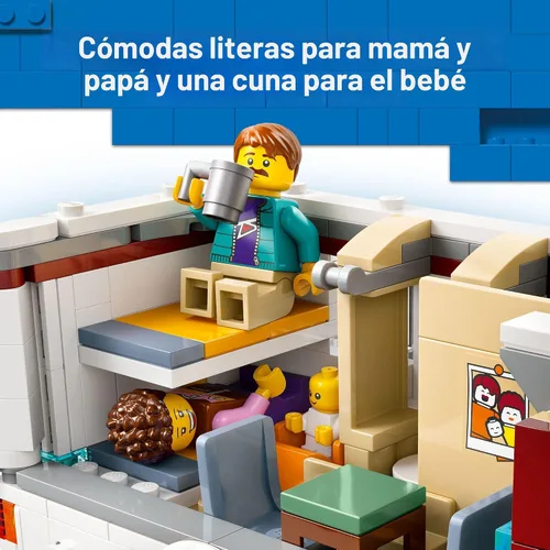 Vista 6 de LEGO City - Furgoneta de Vacaciones de Aventura Festiva 60454 - Juego de juguetes de construcción para niños, niños y niñas a partir de 6 años