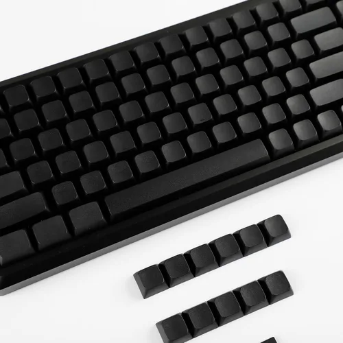 Vista 4 de YMDK 127 teclas negras en blanco ZDA XDA V2 teclas PBT Keycap para teclado MX 104 87 61 melodía 96 KBD75 ID80 GK64 SP84