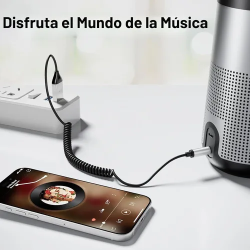 Vista 7 de Meliya Adaptador auxiliar a Bluetooth 5.3 para automóvil, USB 2.0 a 0.138 in Bluetooth receptor Jack Kit con micrófono incorporado entrada auxiliar