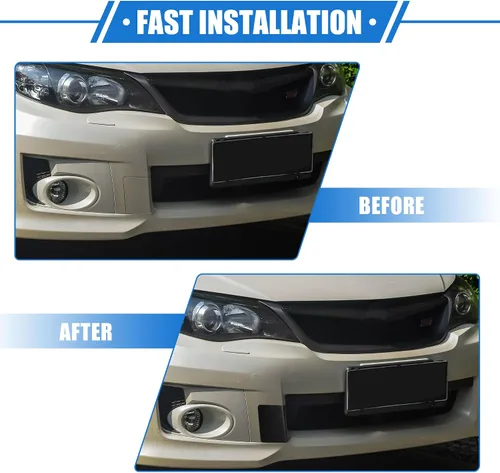 Vista 7 de Remolque de coche remolque gancho gancho tapa compatible para Subaru Impreza WRX STi 2011 2012 2013 2014, plástico durable negro parachoques