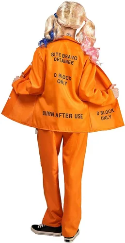 Vista 4 de Disfraz de uniforme de prisionero genial para mujer