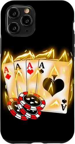 Vista 29 de Burning Four Aces Poker Cool Quad Aces Poker Player Gift Case for iPhone 17
