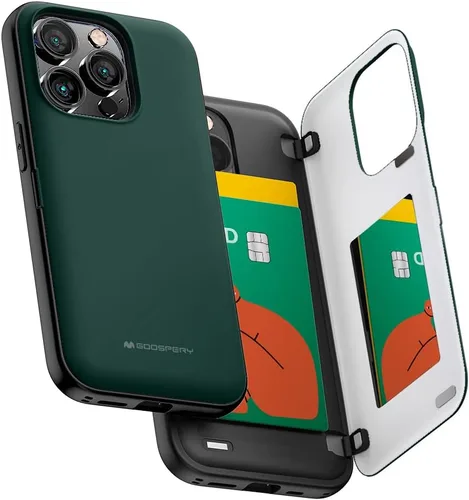 Vista 67 de GOOSPERY Parachoques magnético para puerta compatible con iPhone 15, funda con tarjetero, cartera con cierre magnético automático, protector de Azul