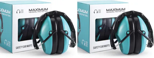 Vista 17 de Pro For Sho 34dB NRR - Orejeras de protección auditiva, NRR más alta en diseño compacto, protección auditiva para disparar, cortar y trabajar