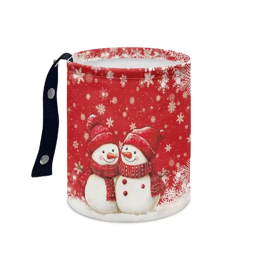 Vista 17 de American Flag Foldable Car Trash Can Small Hanging Car Garbage Can Car Trash Bag Wastebasket Garbage Storage Organizer Trash Bin