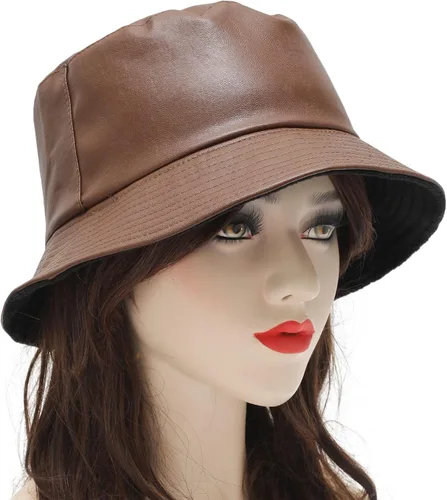 Vista 8 de ZLYC Sombrero unisex de moda para pescadores de piel sintética impermeable