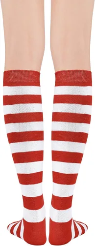 Vista 3 de American Trends Striped Knee High Socks for Women Thigh High Socks Long Leg Warmers