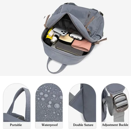 Vista 5 de FANDARE - Mochila para mujer, estilo informal, para niñas, Negro), CC-AA006