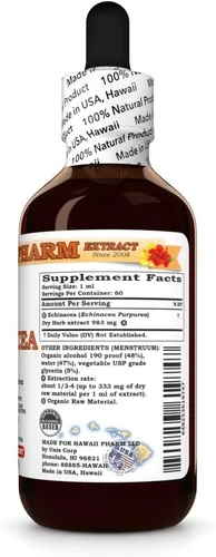 Vista 3 de HawaiiPharm Extracto líquido de equinácea, suplemento de tintura de polvo de raíz de equinácea (Echinacea Purpurea), 2 onzas