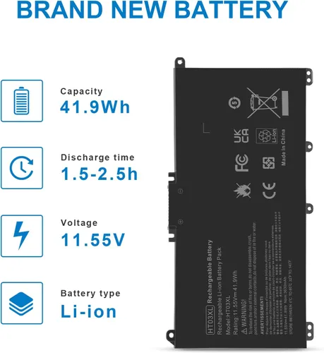 Vista 4 de Batería para portátil Fancy Buying HT03XL L11119-855 para HP Pavilion 14-CE 14-CF 14-DF 14-DQ 14-DK 14M-DH 15-DA 15-DB 15-DW 15-DY 17-by 17-CA