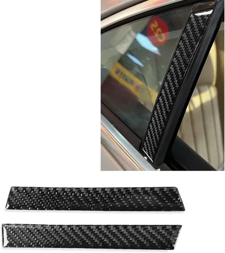 Vista 16 de ontto Accesorios de coche Fibra de carbono Exterior Cuerpo Frente Decoración Pegatinas Fit para Mercedes-Benz CLS C219 2004-2009 Negro