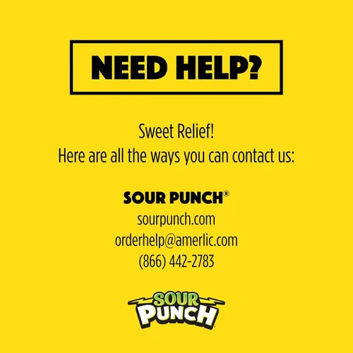 Vista 9 de Sour Punch Pajitas, dulces masticables suaves con sabor agridulce, bandeja, frambuesa azul, 2 onzas (paquete de 24)