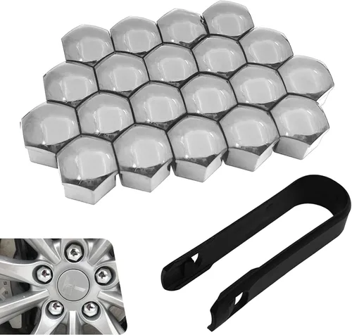 Vista 9 de 20 cubiertas para tuercas de neumáticos, tapas hexagonales de 0.67 pulgadas con herramienta de extracción, tapas de tuercas centrales de rueda a
