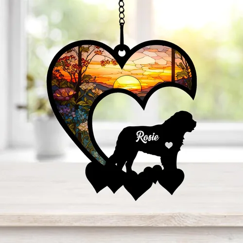 Vista 78 de NAZENTI Atrapasoles personalizado de sabueso afgano, adorno conmemorativo personalizado para la pérdida de mascotas, regalo de condolencia