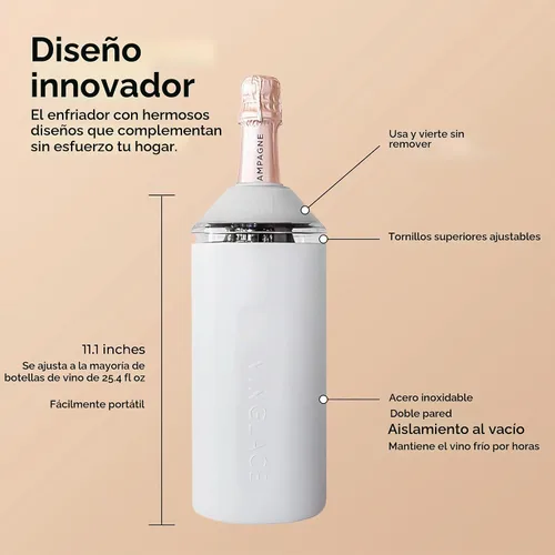 Vista 7 de Vinglacé Recipiente aislante para vino de acero inoxidable