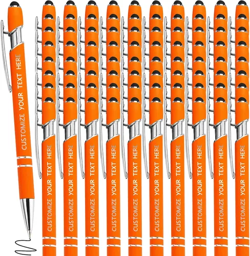 Vista 18 de Bolígrafos personalizados con lápiz óptico y grabado gratis, bolígrafos personalizados para negocios, graduación, aniversarios (hasta 500 unidades)