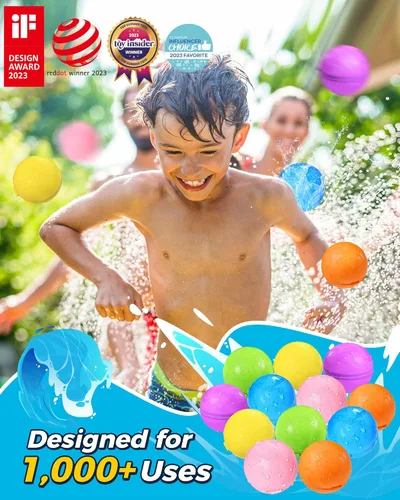 Vista 2 de SOPPYCID - Globos de bomba de agua reutilizables, juguete de verano, juguete de agua para niños y niñas, juguetes de piscina y playa para niños de 3