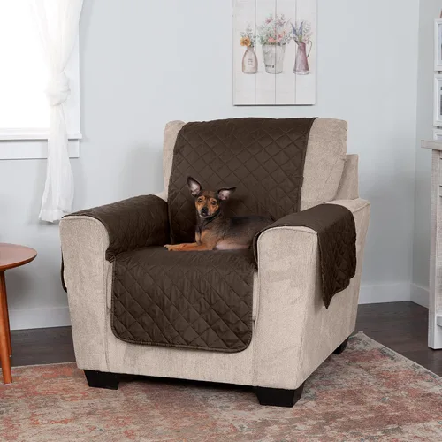 Vista 6 de Furhaven Protector de silla reversible y resistente al agua para perros, gatos y niños, funda acolchada Pinsonic de dos tonos para muebles de sala