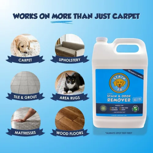 Vista 10 de Eliminador de olores de manchas de mascotas, fuerza profesional, potente eliminador para perros fuertes, gatos, orina, orina, heces, vómito, baba