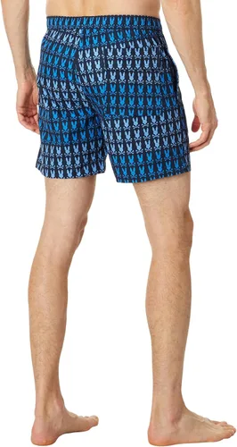Vista 2 de Psycho Bunny Barker All Over Print Swim Trunks Navy XL
