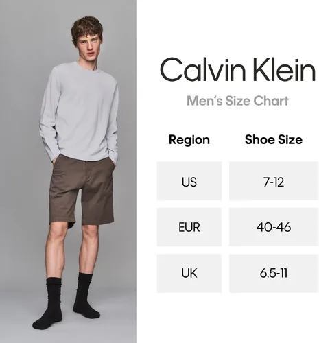 Vista 5 de Calvin Klein Calcetines para hombre, mezcla de algodón, acolchados, sin talla, forro de calcetines atléticos (6 unidades)