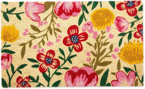 Vista 12 de DII Floral Design Collection - Felpudo de fibra de coco natural, 17 x 29 pulgadas, ramo Bouquet