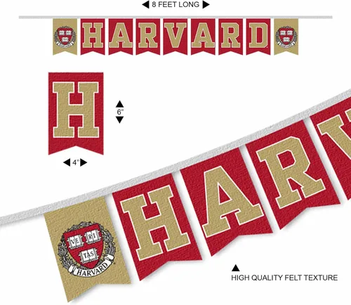 Vista 5 de Banderines de cadena Harvard Crimson Banner