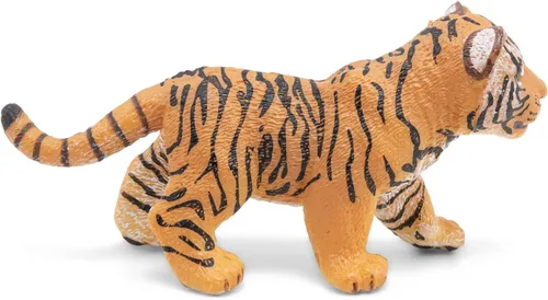 Vista 4 de Papo - Figura realista de tigre bebé - A partir de 3 años - Colección Wild Life - Juego educativo para jóvenes felinos - Juguete de idea de regalo