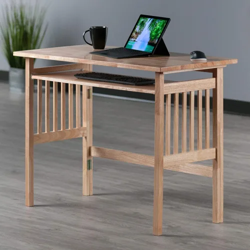 Vista 2 de Escritorio plegable para computadora, madera de haya