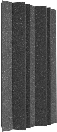 Vista 2 de Auralex Acoustics LENRD, paneles de absorción acústica, trampa para graves, 8 unidades, color borgoña, Carbón