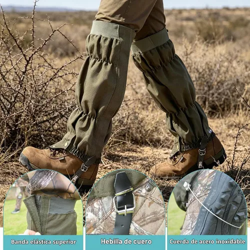 Vista 3 de Polainas de serpiente para hombres y mujeres, polainas a prueba