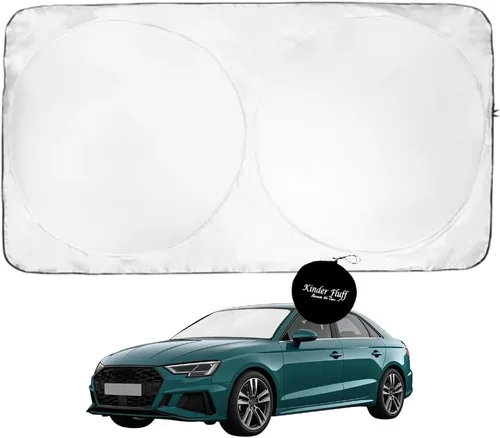 Vista 30 de Parasol para parabrisas BMW X2 (2018-2023), certificado 99.87% UVB y 99% de protección solar UVA. Cubierta opaca de doble capa galardonada, parasol