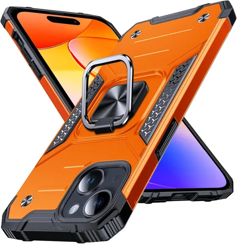 Vista 84 de Anqrp Funda resistente para iPhone 6/7/8/SE/SE2 con soporte de anillo mejorado y agarre, grado militar, a prueba de golpes, resistente y robusta