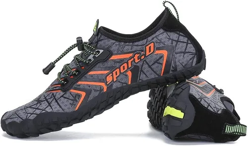Vista 2 de UBFEN Zapatos acuáticos para natación, para hombre y mujer, para deportes de playa, secado rápido, descalzos para navegación, pesca, buceo, surf